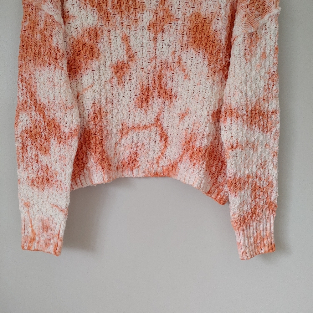 Anthropologie Pilcro Christian V-Neck Sweater Knit Size Medium Tie Dye - Picture 9 of 16